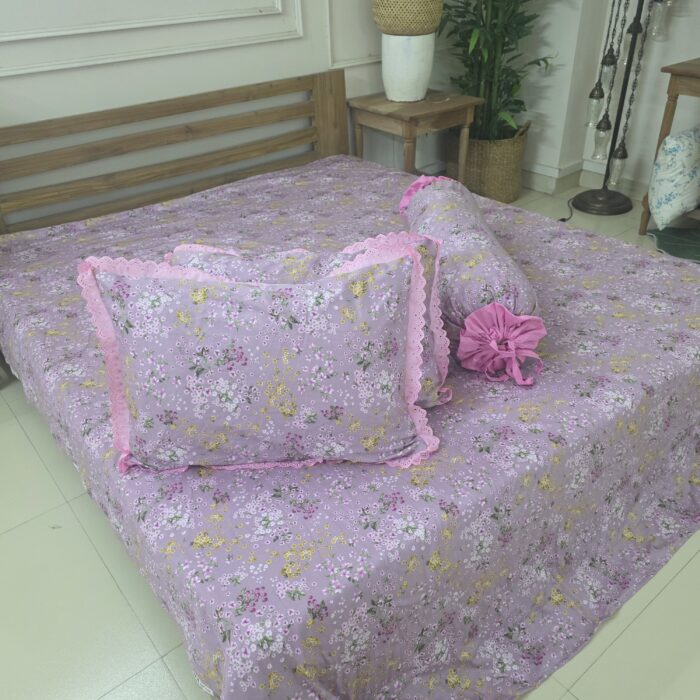 Premium Twill Cotton Fabric Bedsheet Set _Mauve
