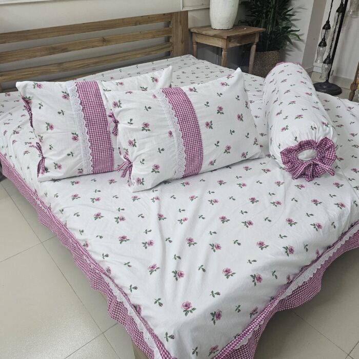 Pure Cotton Fabric_Rose Print(Frill Design)