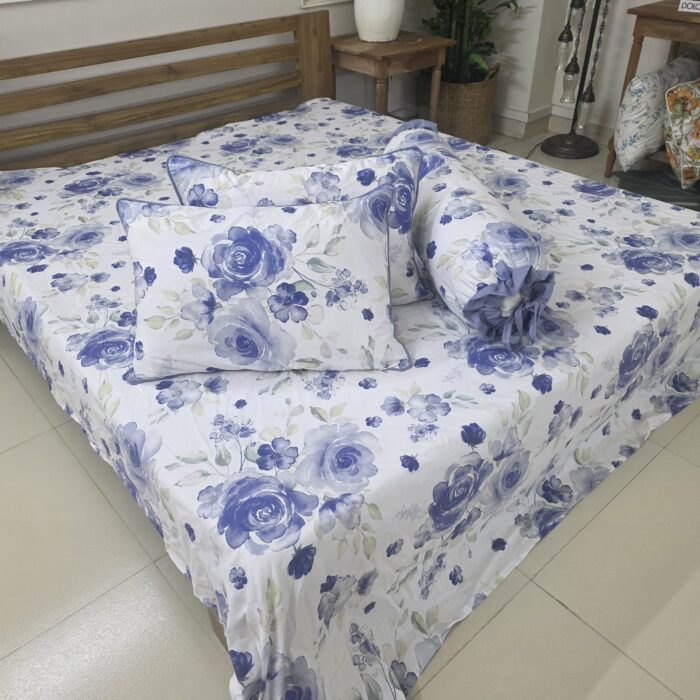 Pure Cotton Fabric_Blueish Peony